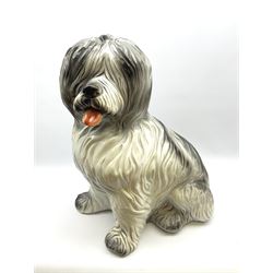 Large stylised composite model of an old English sheep dog, H65cm