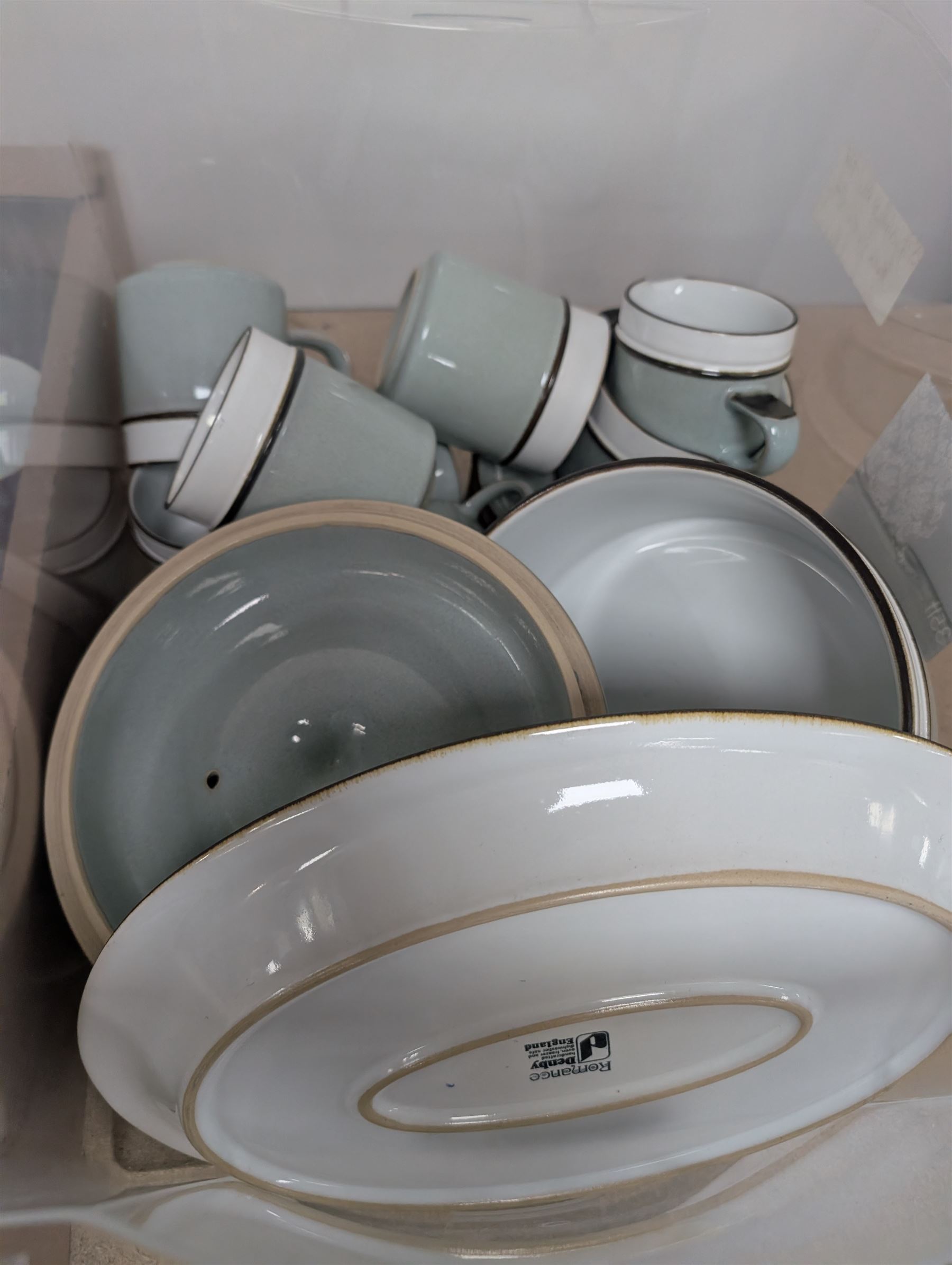 Large quantity of collectables, including Kunde clock, glassware, Danby, ceramics etc, in twelve boxes   