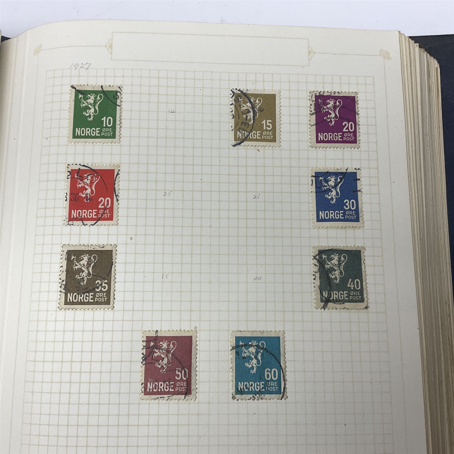 Great British and World Queen Victoria and later stamps, including imperf and perf penny reds, half penny 'bantams', King Edward VII five shillings,  Straits Settlements, Ceylon, New Zealand, Canada, India etc, housed in a single album