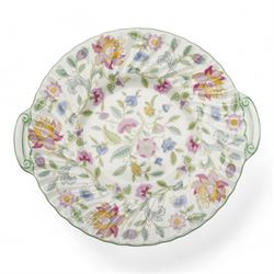 Minton Haddon Hall tea and dinner wares, including six cups and saucers, milk jug, six side plates (two different sizes), one sandwich plate, a large bowl and nine salad bowls 