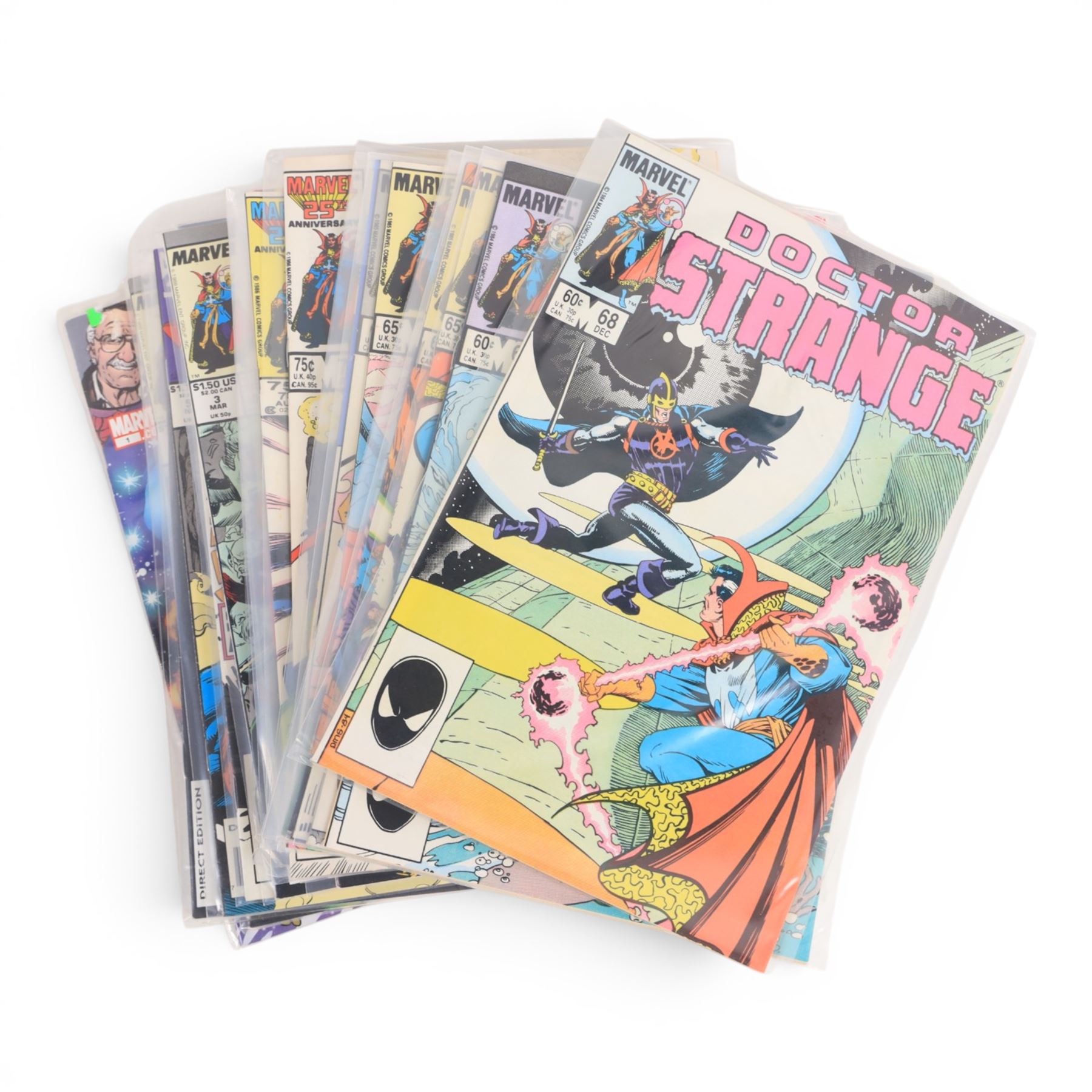Fifty-six Marvel Bronze Age and later 'Doctor Strange' comic books, spanning years 1979 onwards, comprising volume 2 issues #36-#81, 'Doctor Strange Sorcerer Supreme' issues #1-#5 and some annuals
