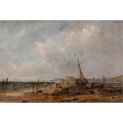 William Edward Webb (British 1862-1903): Port St Mary - Isle of Man, oil on canvas laid on...