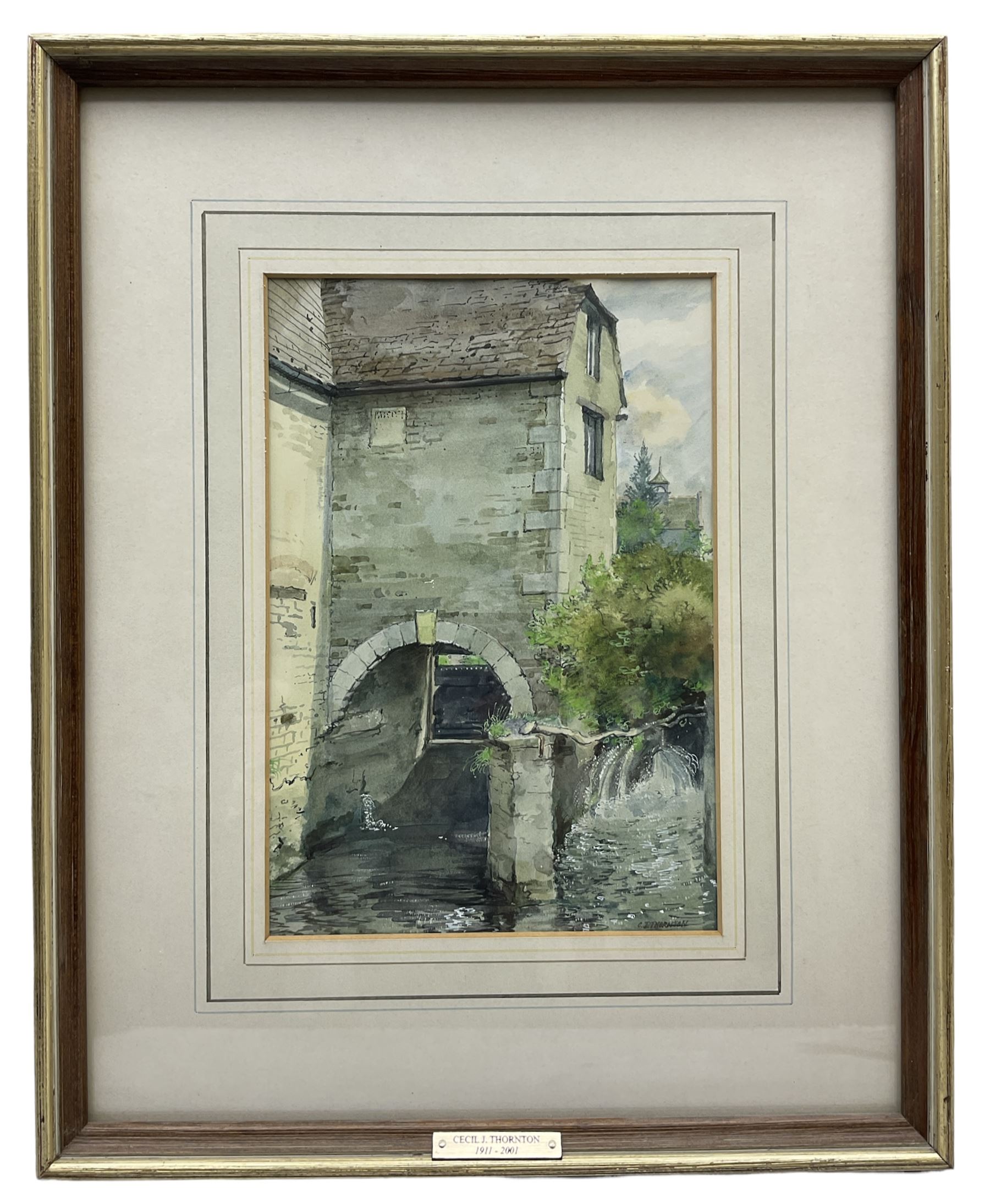 Cecil J Thornton (British 1911-2001): The Mill, watercolour signed 26cm x 18cm