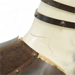 Antony Shackleton of Snainton - 1997 rocking horse titled ‘Fred’, the painted dapple grey body with real horsehair mane and tail, green velvet saddle cloth and leather tack, mounted on a pine swing stand with brass fittings