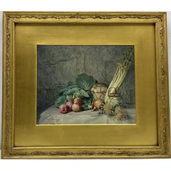 Albert George Stevens (Staithes Group 1863-1925): Still Life of Vegetables, watercolour signed 19cm x 24cm