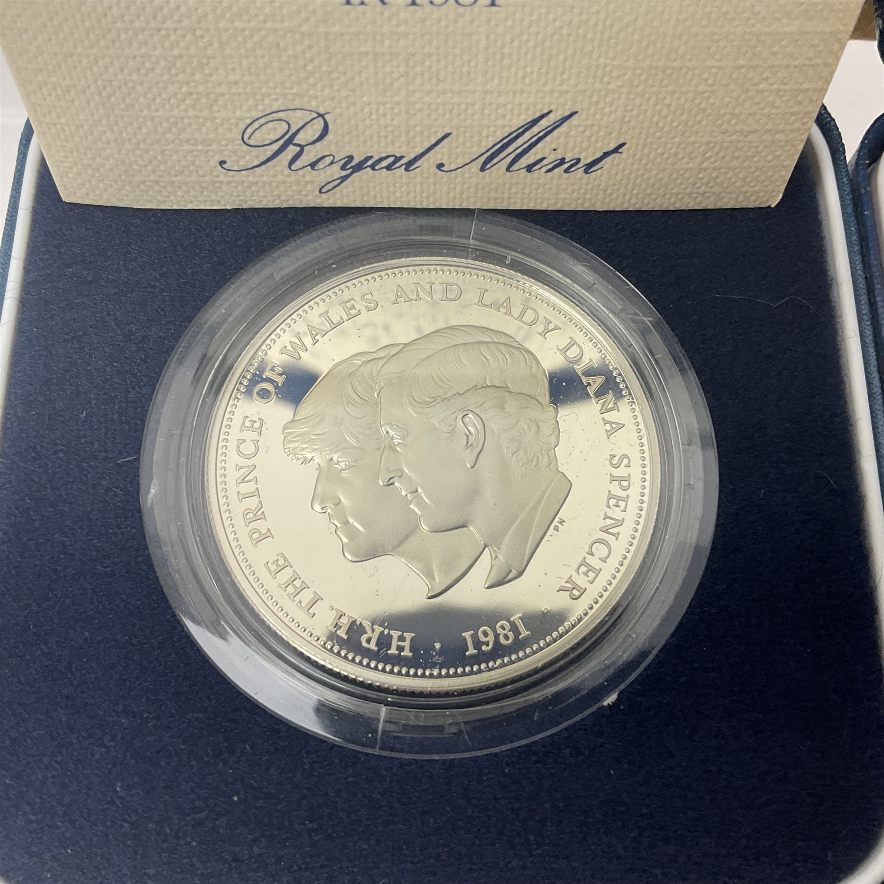 Six Queen Elizabeth II United Kingdom silver crown coins, comprising two 1972 'Silver Wedding', two 1977 'Silver Jubilee' and two 1981 'Commemorating The Marriage of His Royal Highness The Prince of Wales and Lady Diana Spencer', all cased with certificates 