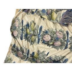 Charles Hammond of Sloane Square London - tasselled silk pelmet, decorated with fruit and ribbon tie pattern
