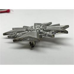 Four German awards c1957 - Knights Cross of the War Merit Cross, War Merit Cross 1st Class, Faithful Service Cross and Silver Wound badge (4)