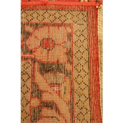  Persian Hamadan red ground rug, floral design with repeating border, 215cm x 131cm  