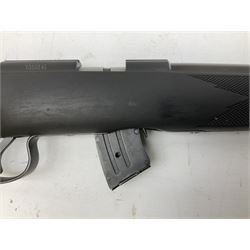 Puma Rifles Hunter bolt-action .22 Long Rifle the 36cm shortened barrel threaded for sound moderator, plastic synthetic stock, serial no.1050840 L83.5cm FIREARMS CERTIFICATE REQUIRED OR RFD