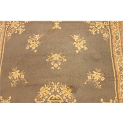  Blue ground Chinese pattern rug & an Ivory ground Persian pattern rug, 170cm x 120cm (2)   
