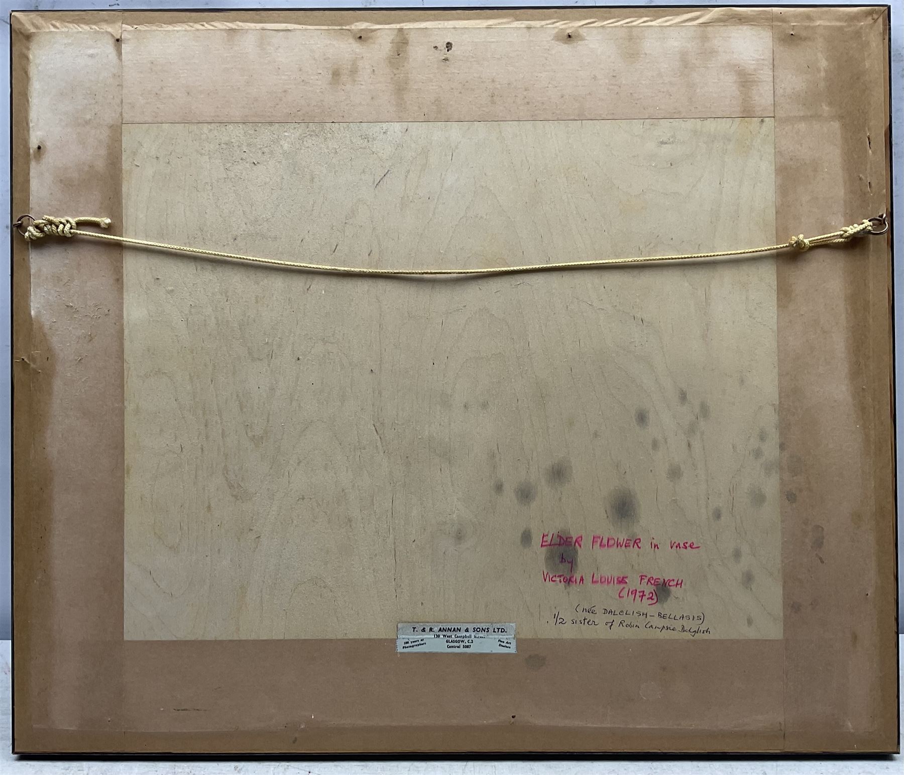 Victoria Louise French (British 20th Century): 'Elderflower in Vase', watercolour signed, titled and dated 1972 verso 28cm x 38cm; Judy Smith (British 20th Century): Poppies Blooming, watercolour signed 39cm x 29cm