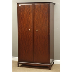  Stag Minstrel mahogany double wardrobe, W97cm, H178cm, D62cm  