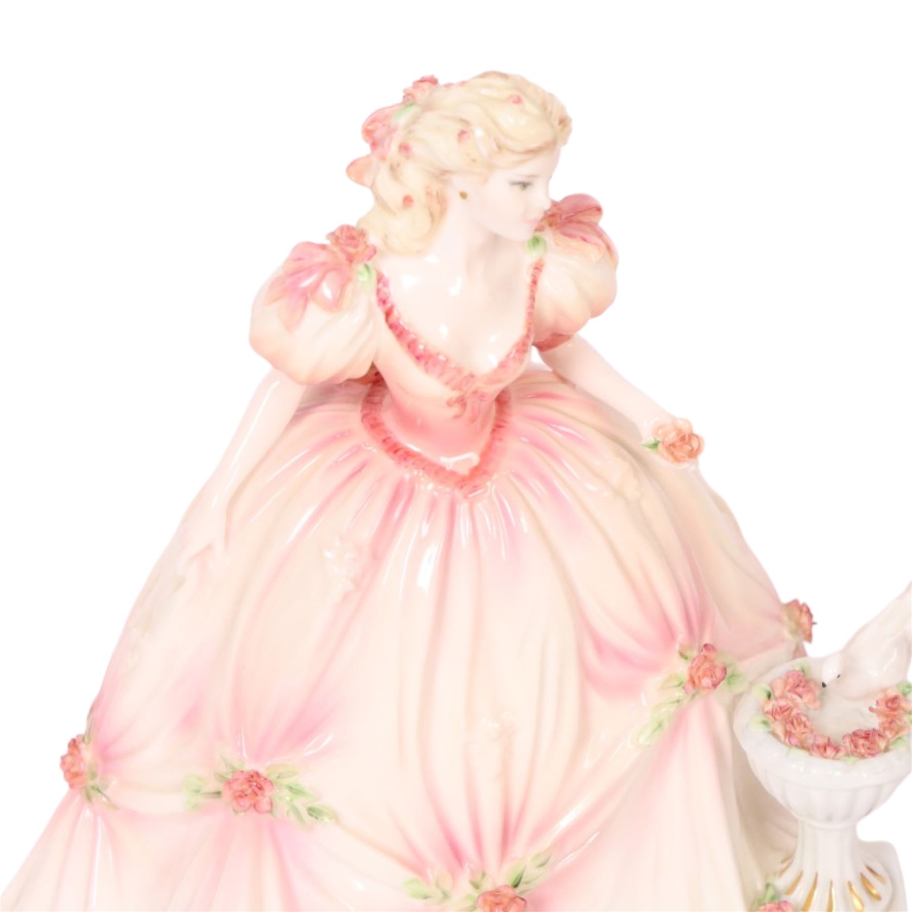 Coalport English Rose Collection : 1994 English Elegance, No. 387 of 1000, with certificate and box H22cm