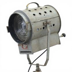 Helios London Ltd - The 'Cute' spotlight lamp, adjustable spotlight head, raised on a metal base with tripod feet