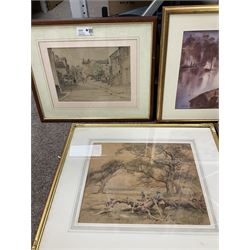 Collection of 20th Century watercolours, to include Jeremy Taylor (British 1957-): 'Sutcliffe's View - Whitby' and John Smith Atherton (British 1877-1943): Village Scene, variously signed, titled, dated and with original labels max 33.5cm x 43cm (8)