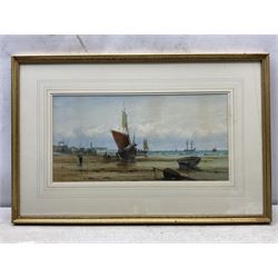 John Francis Branegan (British 1843-1909): 'Grimsby', watercolour signed and titled 24cm x 48cm 