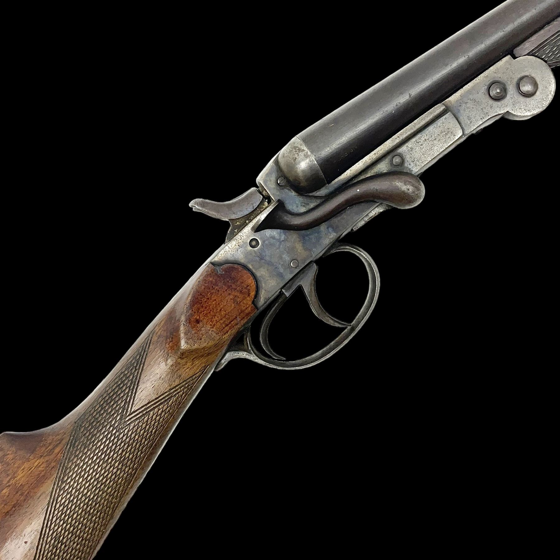 SHOTGUN CERTIFICATE REQUIRED - Belgian .410 folding double barrel hammer shotgun wit 71cm(28