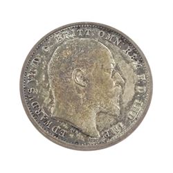 King Edward VII 1902 matt proof short coin set, comprising gold half sovereign and sovereign, silver maundy money set, sixpence, shilling, florin, halfcrown and crown, housed in the official dated case of issue