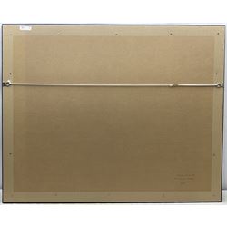 Peter J Bailey (British 1951-): 'Mr Woodall's Garden' - Scarborough South Bay from the Town Hall, oil on canvas signed, titled verso 81cm x 101cm