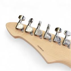 Aria Pro II Mac-Series electric guitar, in blue burst metallic finish, serial no. 1023090338, in GNB soft case, guitar L99cm