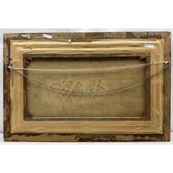 Sidney Yates Johnson (British fl.1890-1926): Farm Pastures at Dusk, oil on canvas signed and dated 1900, 44cm x 80cm