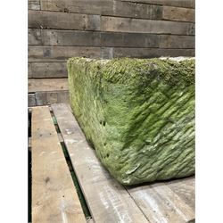 19th century hand hewn rectangular stone trough - THIS LOT IS TO BE COLLECTED BY APPOINTMENT FROM DUGGLEBY STORAGE, GREAT HILL, EASTFIELD, SCARBOROUGH, YO11 3TX