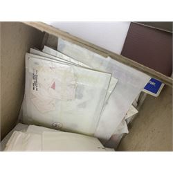 Great British and World stamps, including Queen Elizabeth II issues, first day covers, miniature sheets, Egypt, Finland, France, Greece, Honduras, Hungary, India, Italy, Poland etc, housed in various albums, folders and loose, in one box