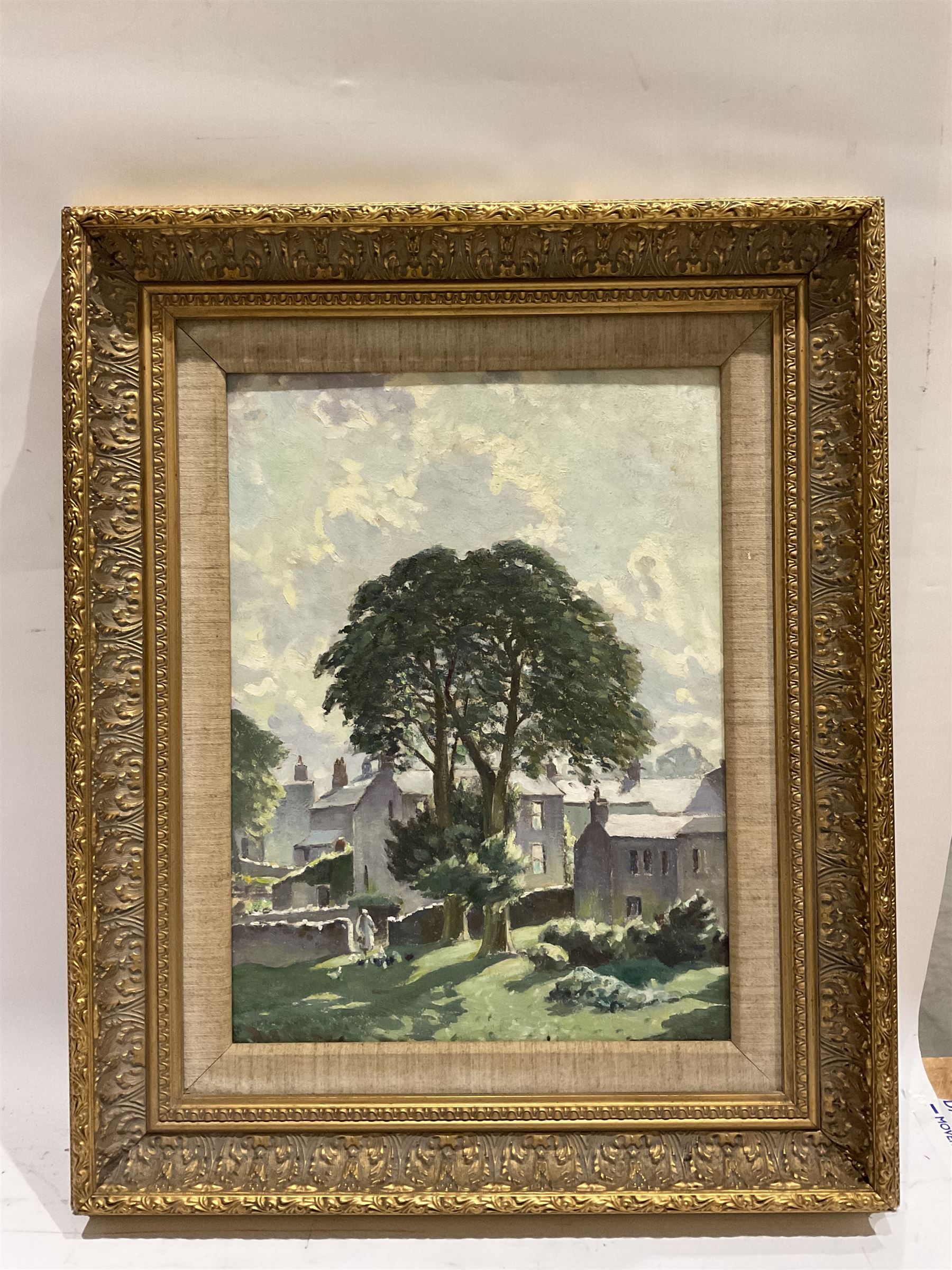 John Smith Atherton (British 1877-1943): 'Sunny Morning in Grassington', oil on board signed, titled verso 39cm x 29cm 