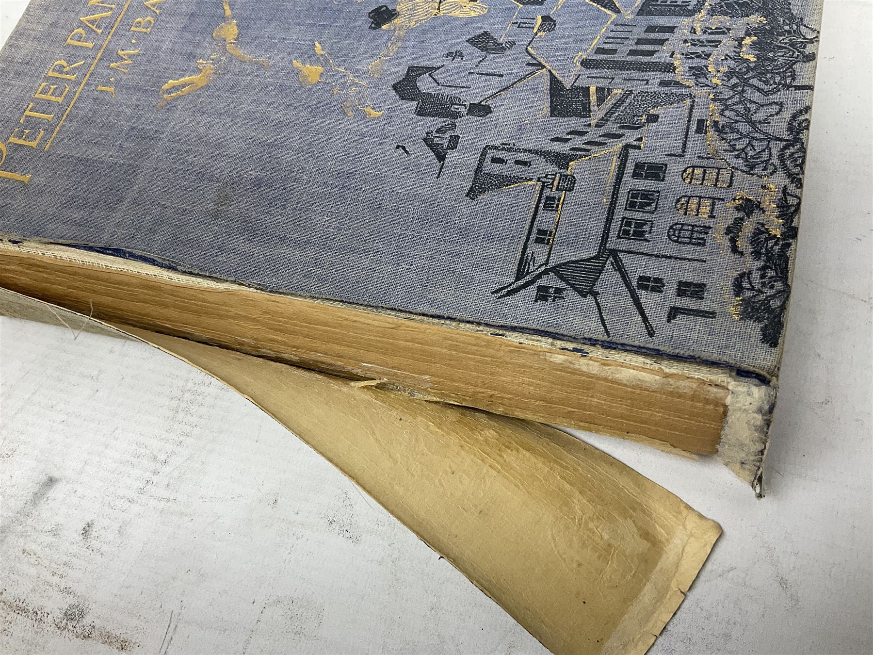 Peter Pan and Wendy, by J. M. Barrie, decorated by Gwynedd M. Hudson, published by Hodder and Stoughton Limited, for Boots Pure Drug Co., Ltd., Nottingham, as part of the J. M. Barrie's 