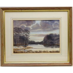  Rural River Landscape, 20th century watercolour signed by George H Griffiths (Griff) 25.5cm x 36.5cm  
