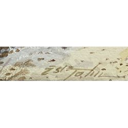 Edwin St. John RBA (British 1878-1961): North Italian Lake scenes, pair watercolours signed 30cm x 50cm (2)