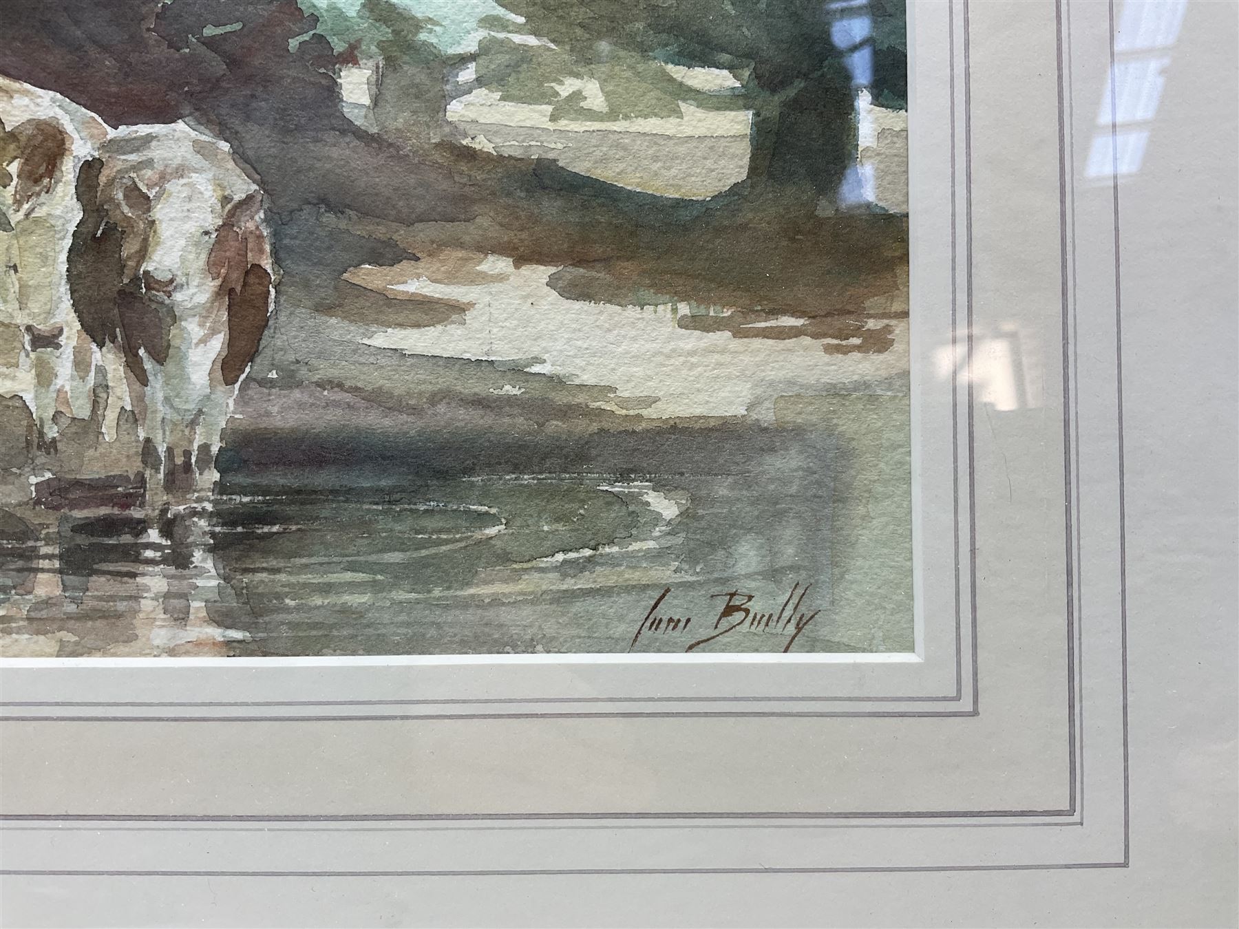 June Brilly (American 1956-): 'A Hot Summer', watercolour signed, titled on gallery label verso 22cm x 29cm 
Provenance: with Henry-Brett Galleries, Cheltenham, label verso