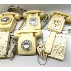 Collection of cream and ivory vintage telephones (7)