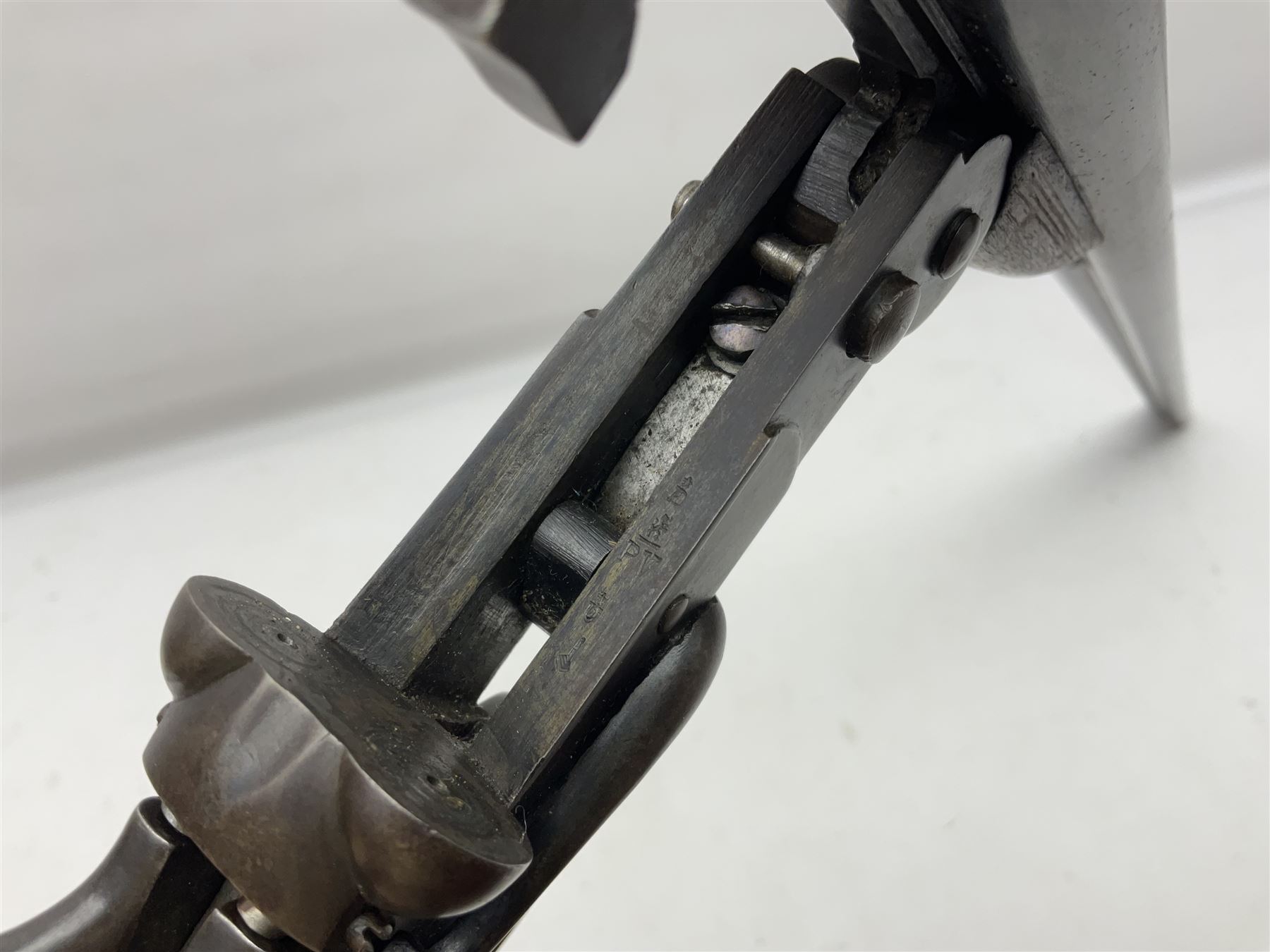 RFD ONLY AS ONE BARREL OUT-OF-PROOF -  – Belgian .410 folding side-by-side double barrel hammer shotgun with 66cm(26