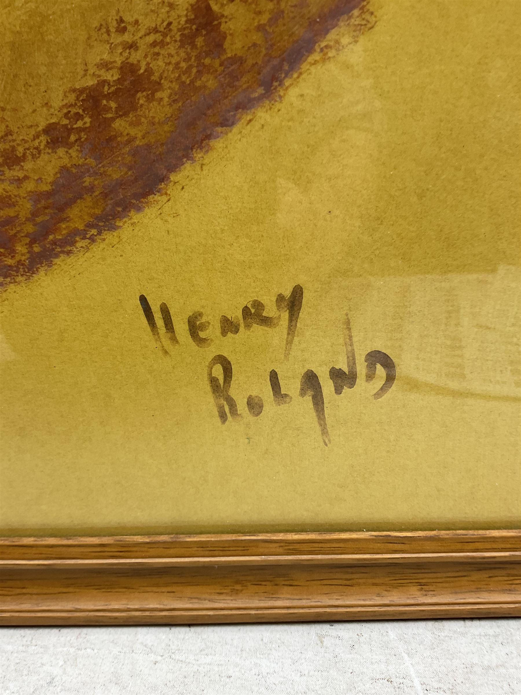 Henry Roland (Belgian 1919-2000): Lady in a Hat, mixed media signed 68cm x 54cm