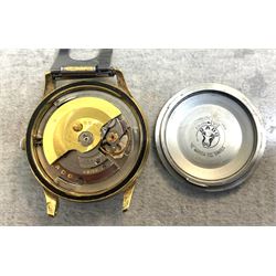Rado Starliner 999 gentleman's gold-plated and stainless steel automatic wristwatch, Ref. 11730, champagne dial with date aperture, on gold plated bracelet
