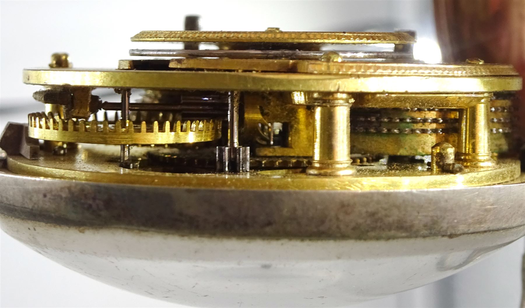 George III silver pair cased verge fusee pocket watch by W E Carter, Ripon, No. 2018, white enamel dial with Arabic numerals, pierced and engraved balance cock decorated with a mask, case by Thomas Gibbard, London 1802 and one other silver lever pocket watch, case by Robert John Pike, London 1874