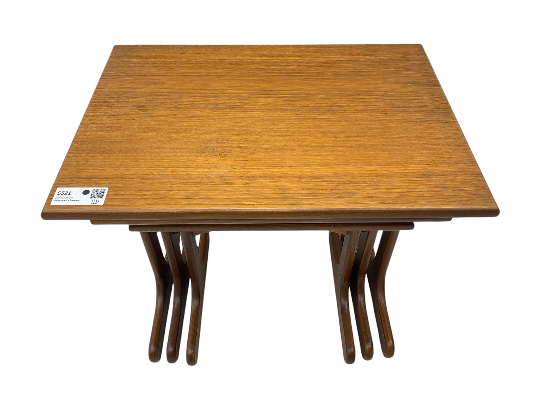 G-Plan - nest of three teak tables 