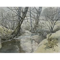 Herbert Rodmell (British 1913-1994): Codbeck Borrowby North Yorkshire in Winter, watercolour signed 34cm x 44cm
Provenance: Direct from the family of the artist.