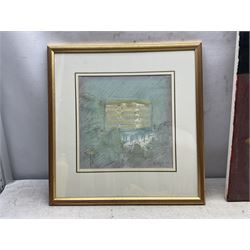 Andrew Mayfield (British 20th Century); collection of large abstract oils on canvas, variously signed, some with titles verso, largest 90cm x 90cm
