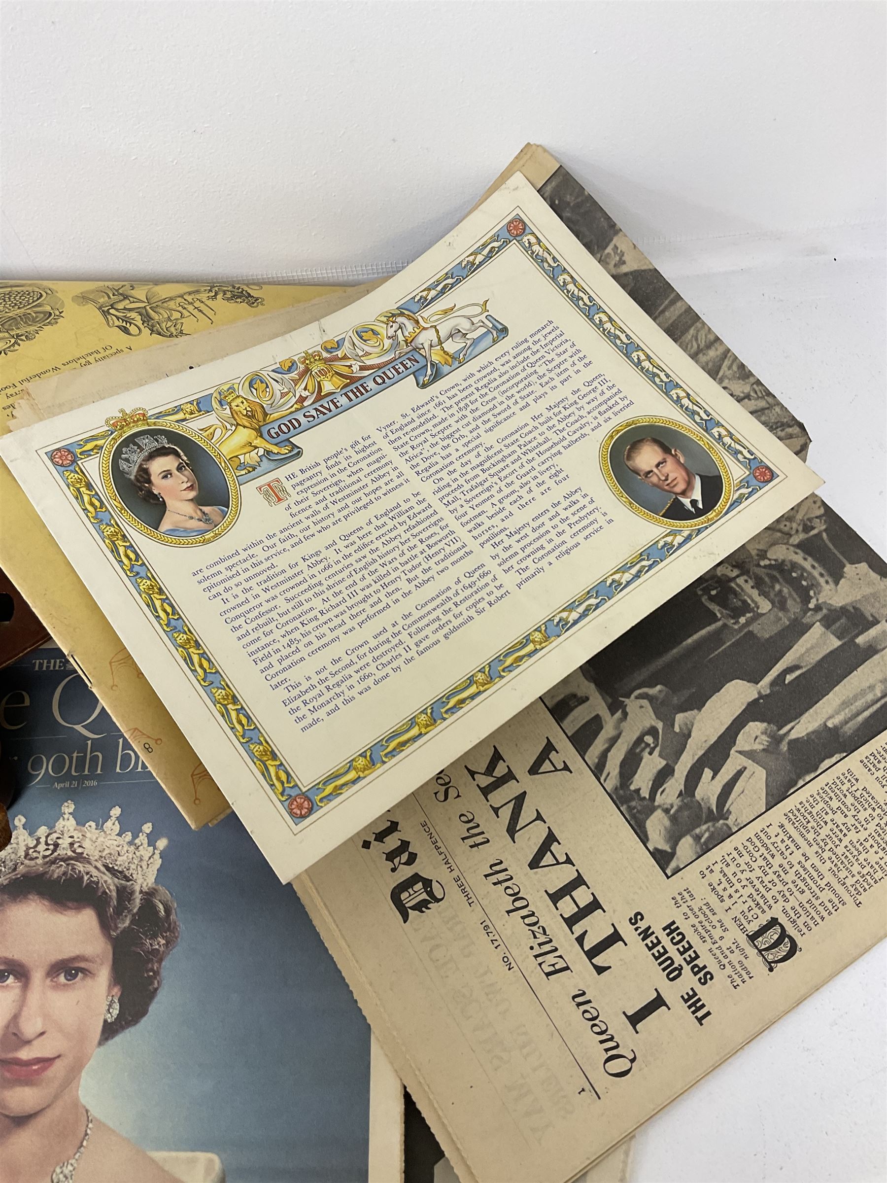 Pair of Zenith 8x40 Field binoculars together with Agfa camera with Silette lens, both in cases, and quantity of commemorative newspaper ephemera to include The Illustrated London News Record of the Glorious Reign of Queen Victoria