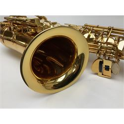 Trevor James Artemis A1 brass alto saxophone AL11572, serial no.321041; in lightweight carrying case with accessories