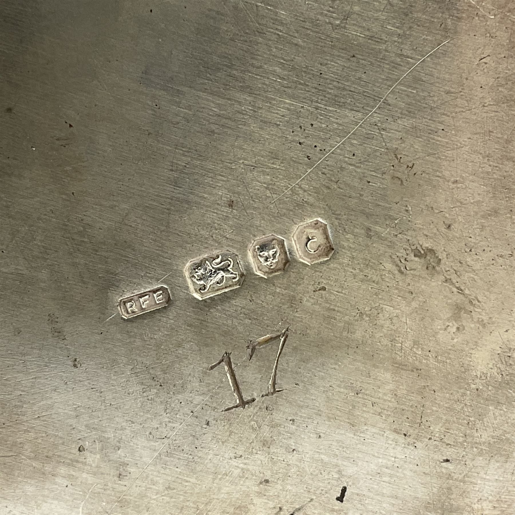 Modern silver and silver-gilt model of a partridge in a pear tree, hallmarked London 1979, maker's mark RFE, H9.5cm