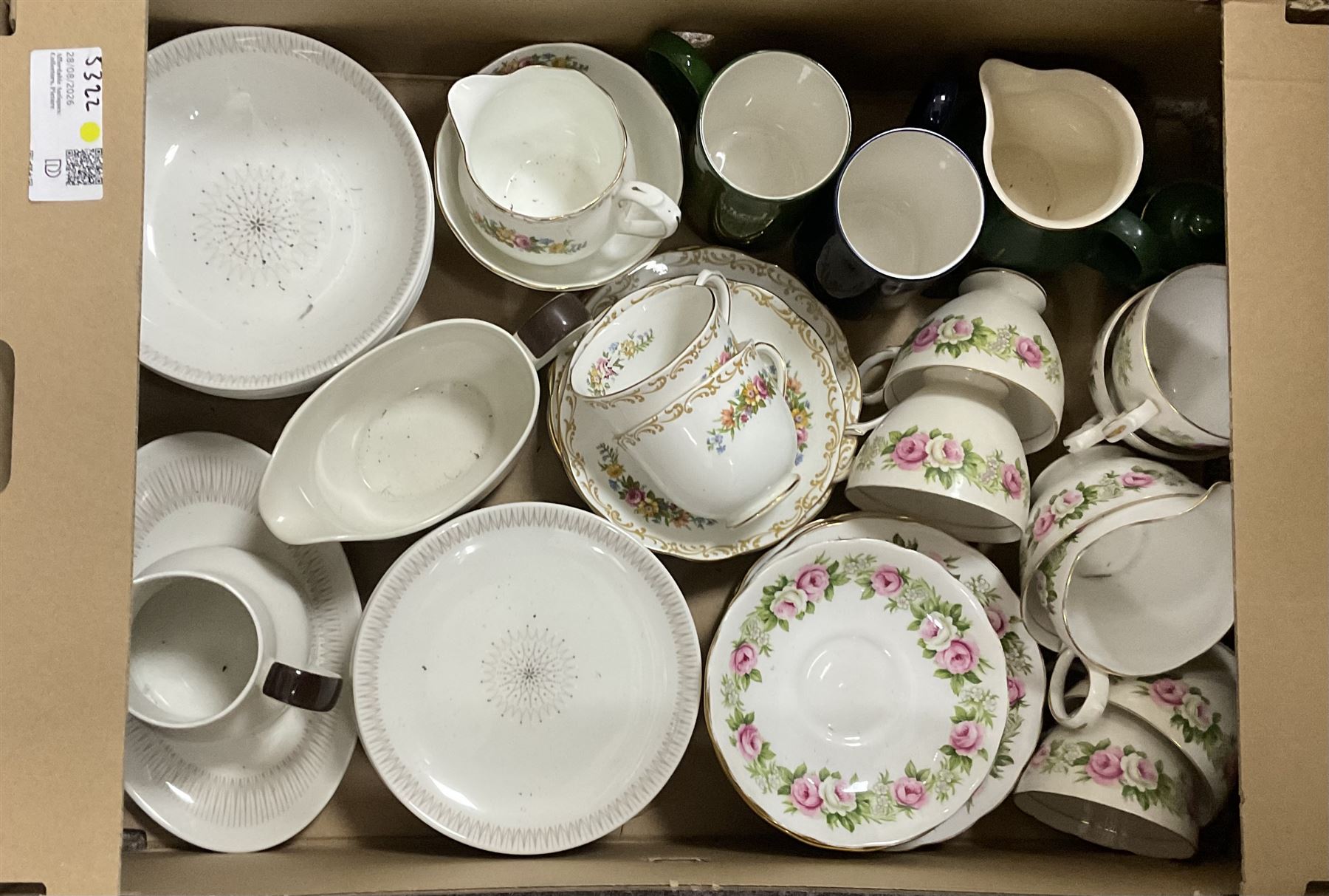 Collection of Coalport figures, together with Royal Doulton figures and  other ceramics, in three boxes 