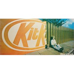 Original Rowntree Mackintosh (Rowntrees) advertising poster for KitKat - 'Have a Break', colour poster 38cm x 75cm
Provenance: from the personal collection of David Lamb, former advertising manager at Rowntree Mackintosh, York