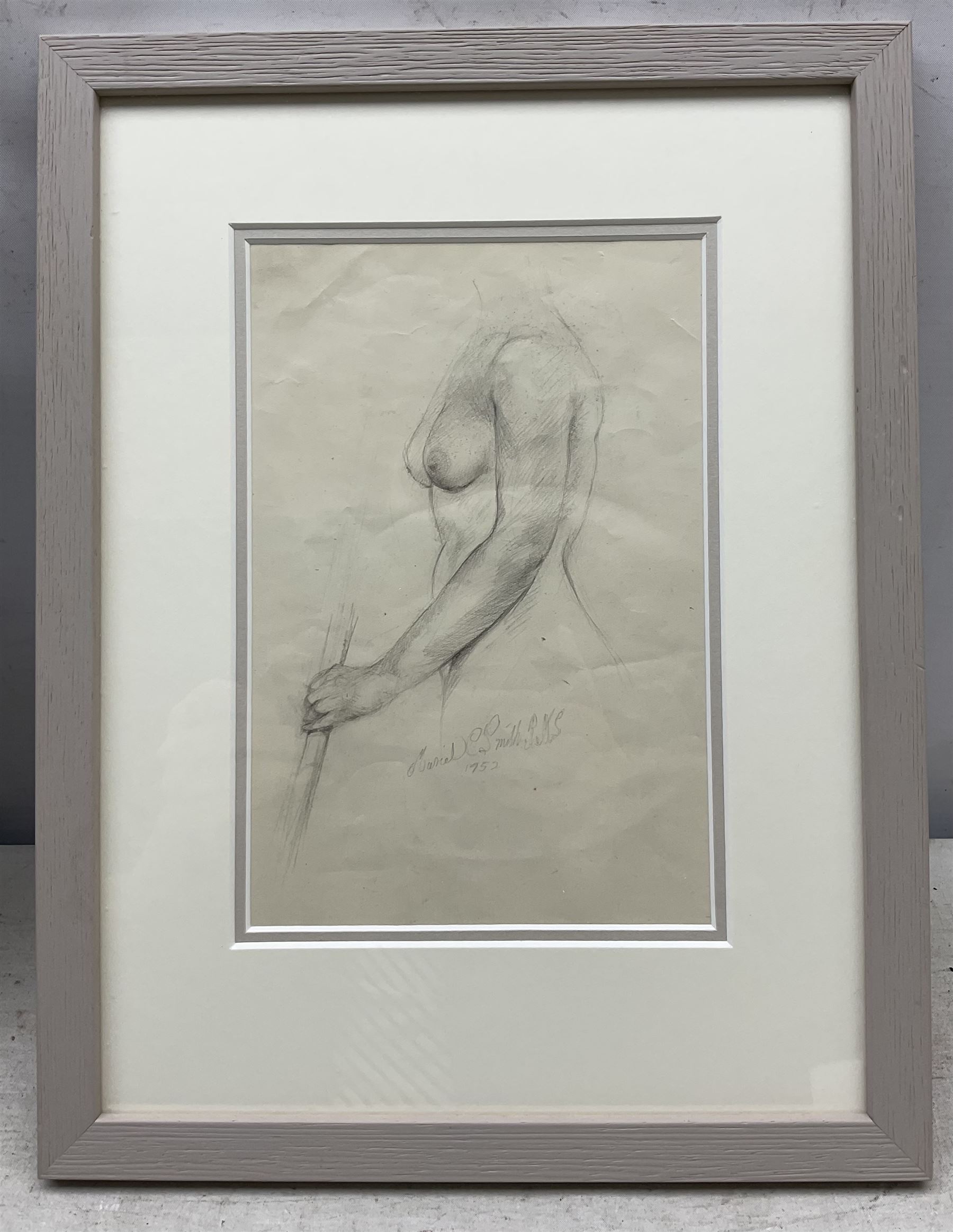 Muriel Constance Smith (British 1903-1993): 'Dancers' and Nude, pastel and pencil, pastel titled on Contemporary Local Artists 1965 label verso, the latter signed and dated 1952, max 24cm x 19cm  (2)