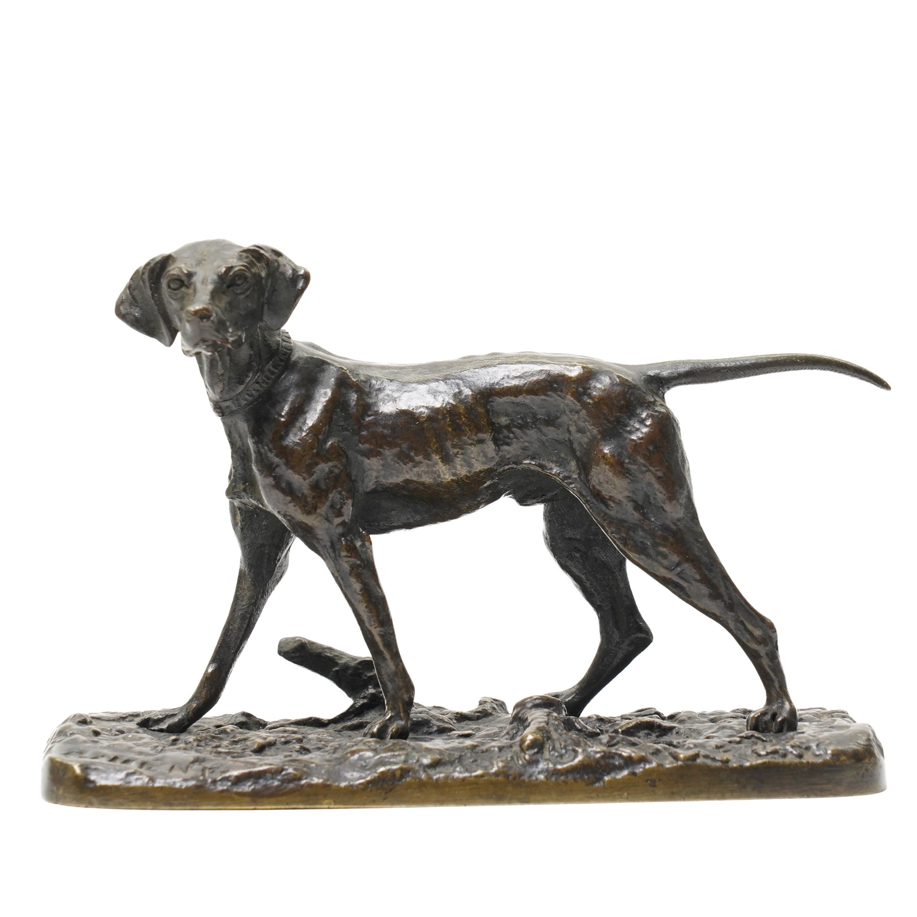 After Pierre-Jules Mene (French 1810-1879): Labrador, bronze bearing signature, W13cm