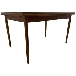 John Herbert for A Younger - mid-20th century teak 'Fonseca' dining table, shaped rectangular top over tapering supports