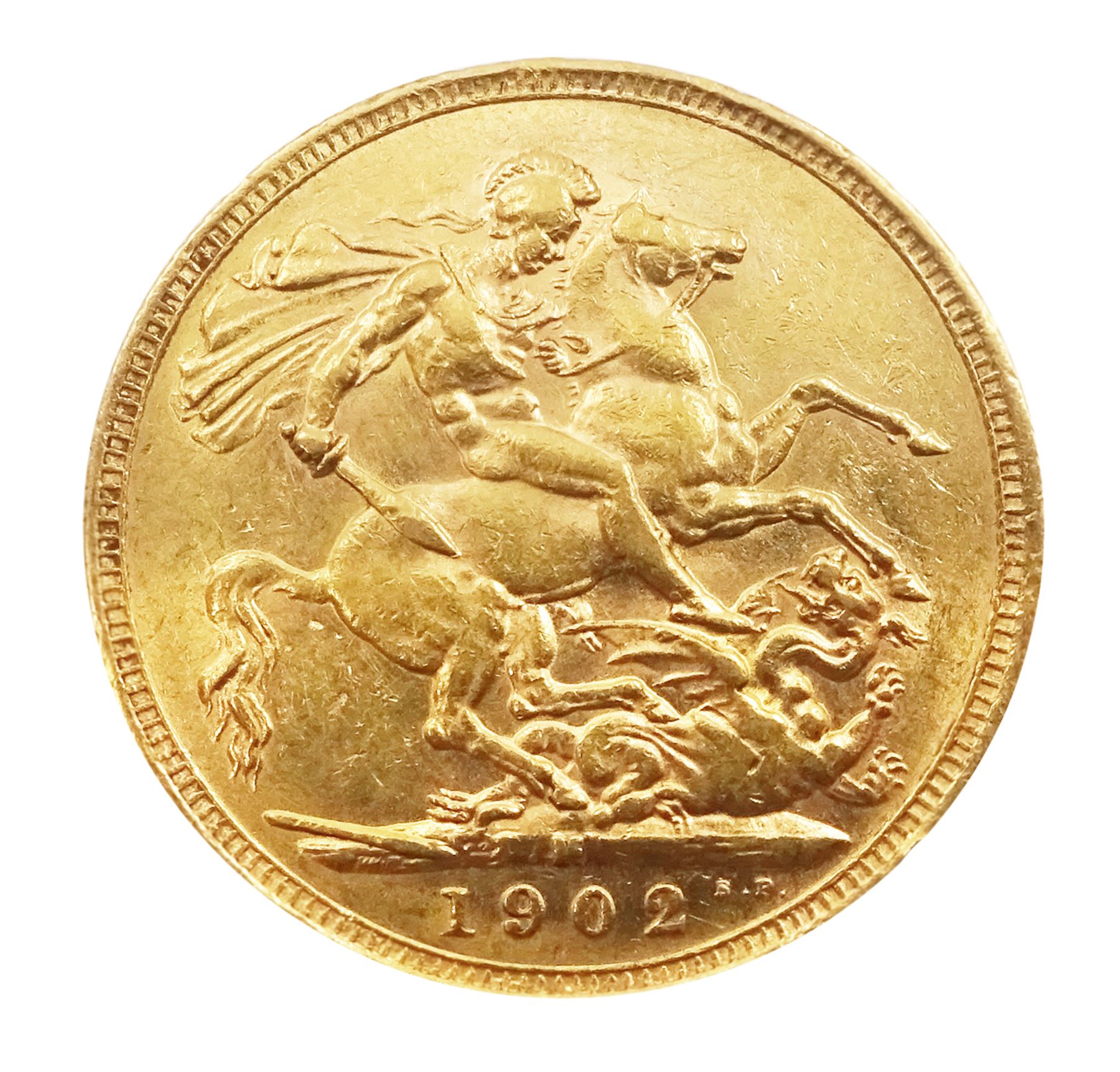 King Edward VII 1902 gold full sovereign coin, Melbourne mint